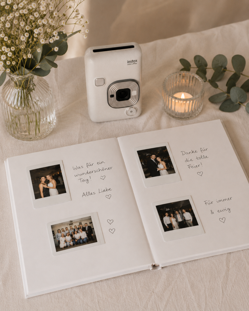 Polaroid Kamera mieten für ein Instax Gästebuch